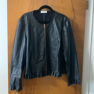 PU pleather black jacket